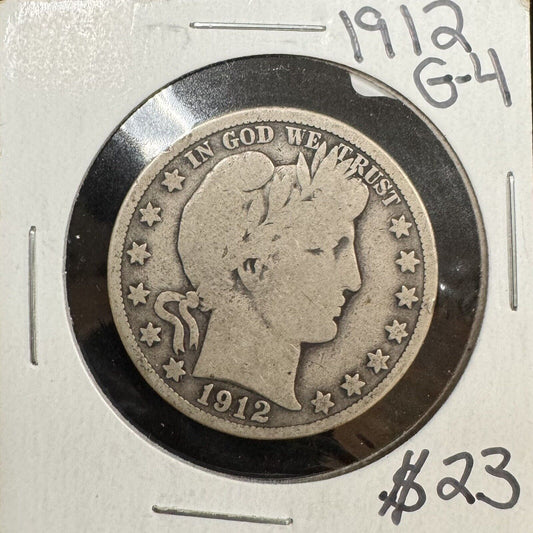 1912 Barber Half Dollar - Good ( 300716 )