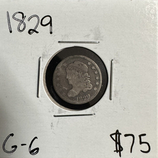 1829 Capped Bust Half Dime - Good