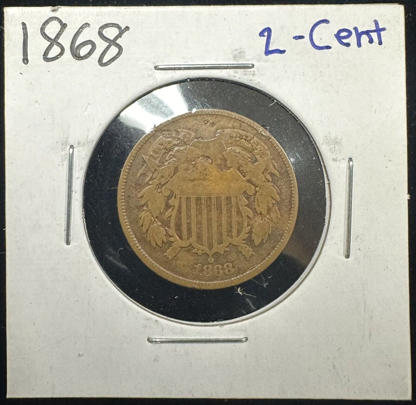 1868 2 Cent Piece Good