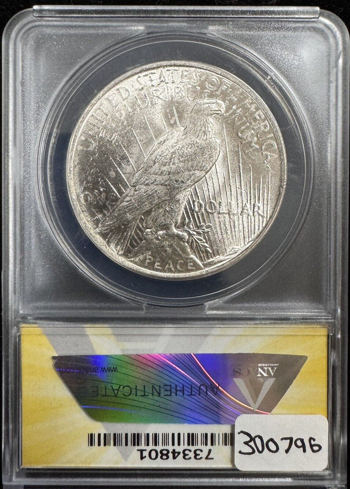 1922 Peace Dollar ANACS - MS62 ( 300797 )