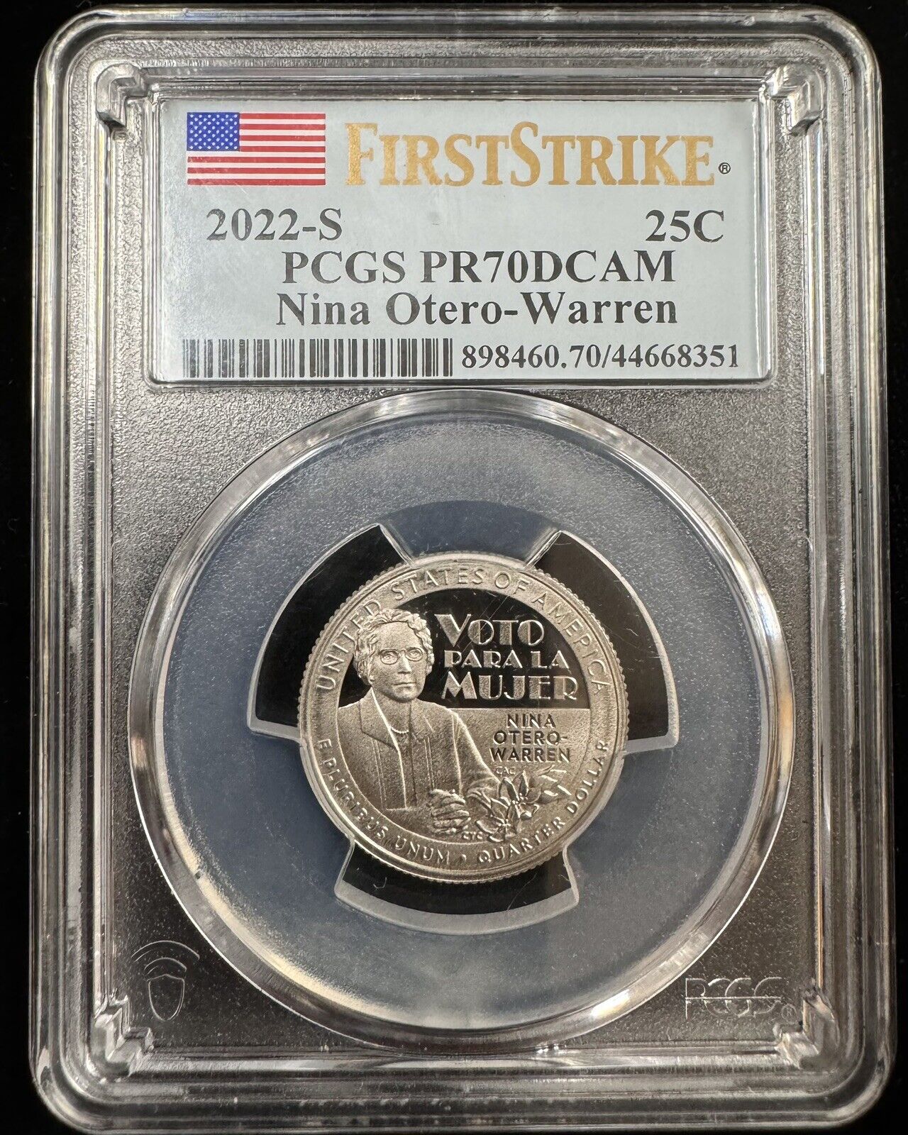 2022 S Nina Otero-Warren Quarter PCGS - PR70DCAM ( 300710 )