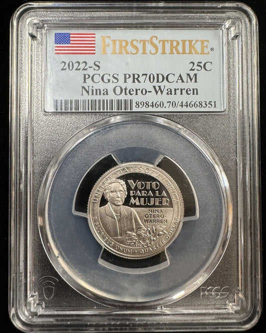 2022 S Nina Otero-Warren Quarter PCGS - PR70DCAM ( 300710 )