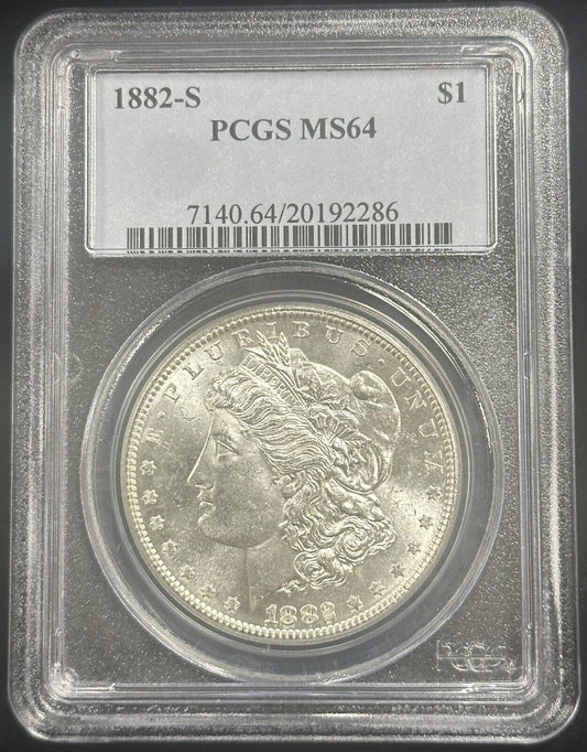 1882 S Morgan Silver Dollar PCGS MS64 ( 301061 )