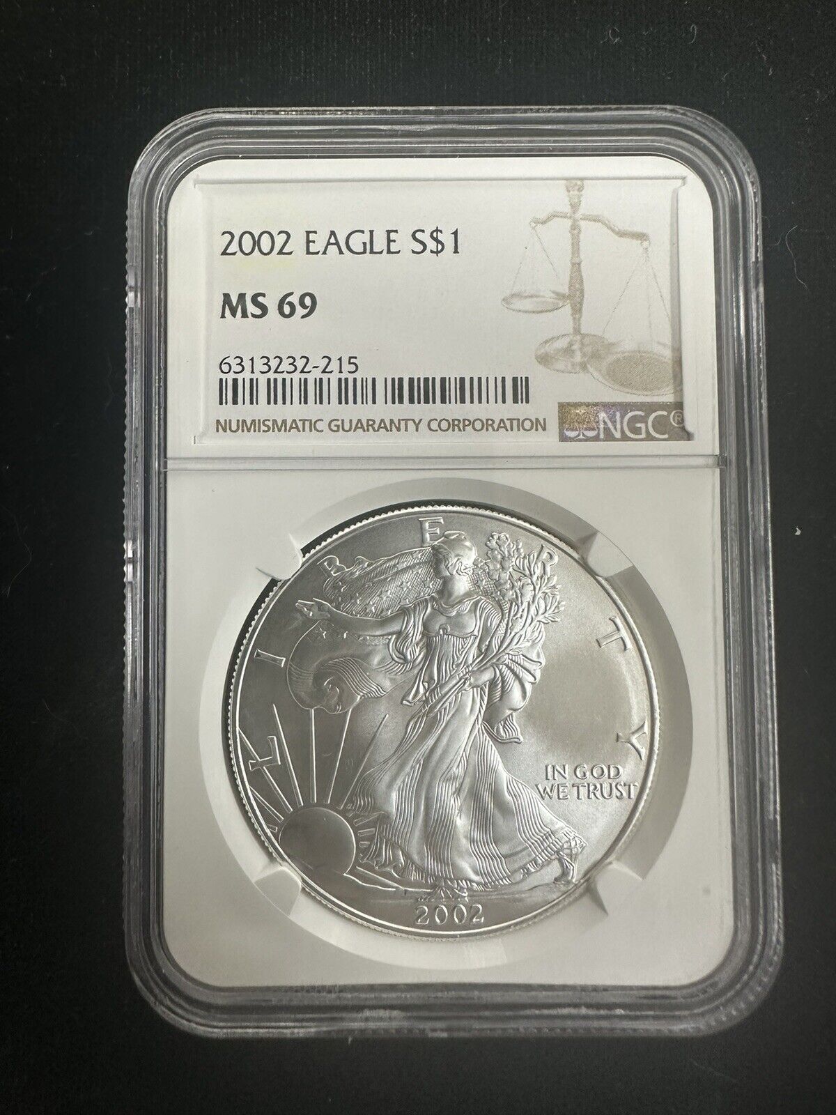 2002 Silver Eagle NGC MS69