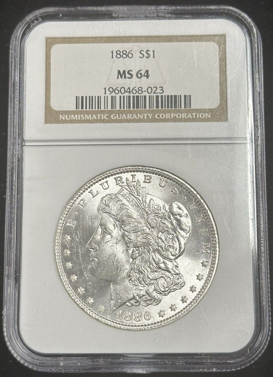 1886 Morgan Silver Dollar NGC MS64 (301105) 