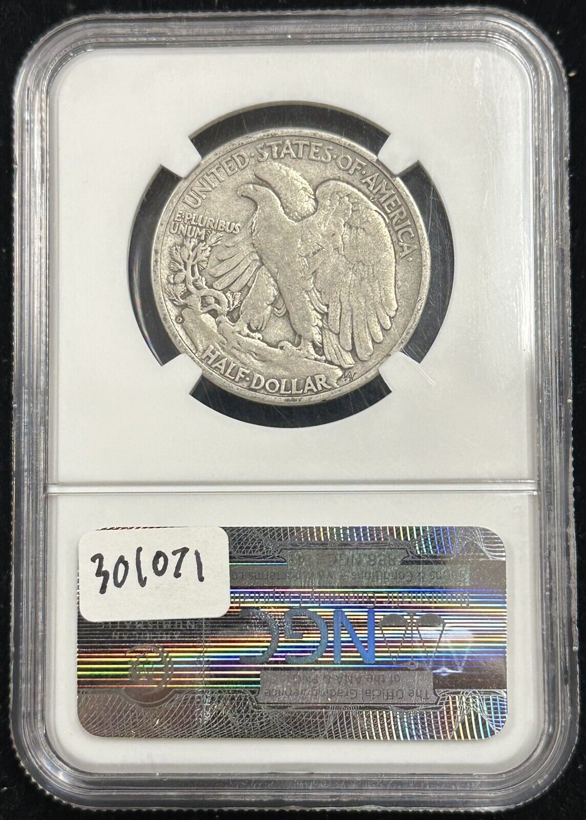 1938 D Walking Liberty Half Dollar NGC F 15 (301071)