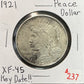 1921 Peace Dollar - Extra Fine - KEY DATE ( 301141 )