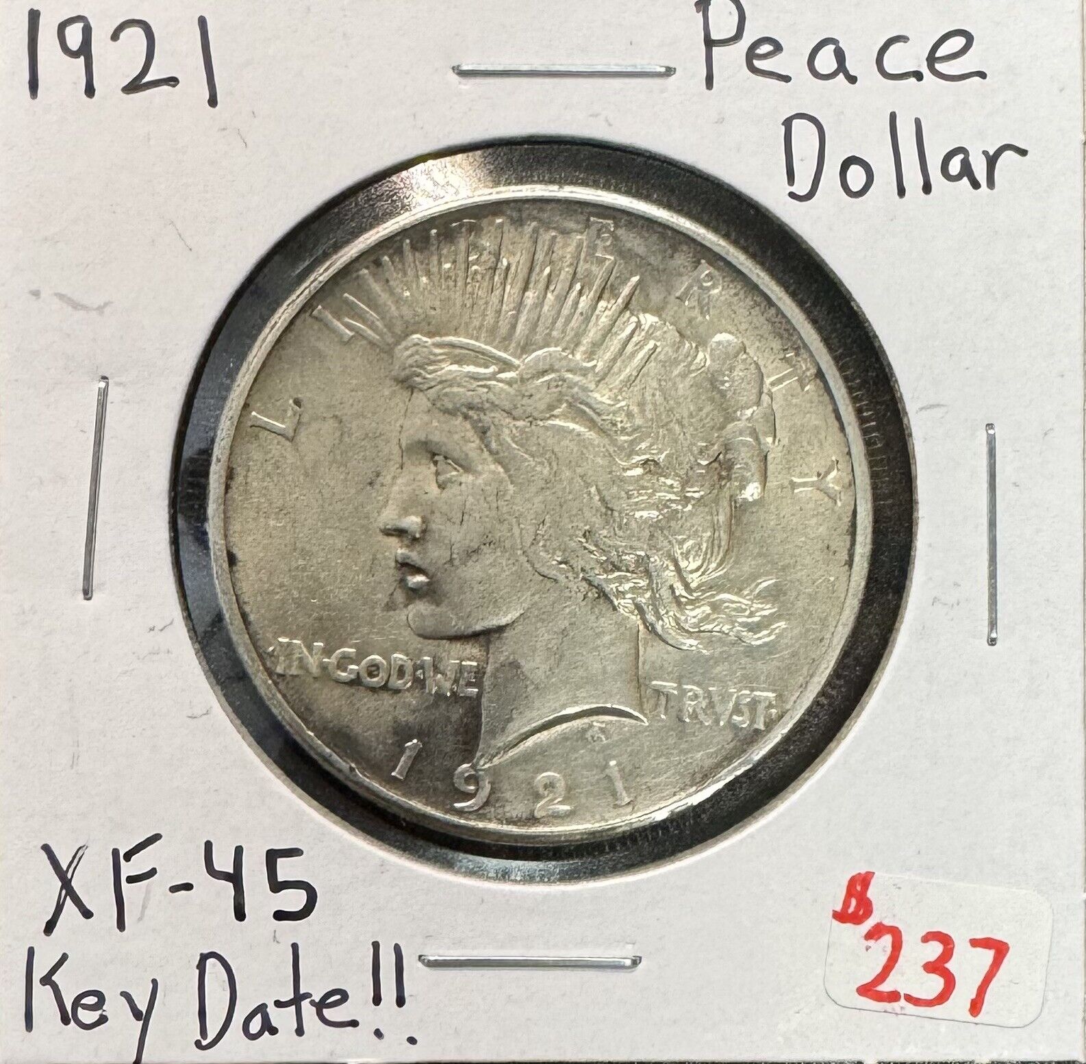 1921 Peace Dollar - Extra Fine - KEY DATE ( 301141 )