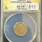 1863 Indian Head Cent ANACS AU58 Details Corroded, Cleaned