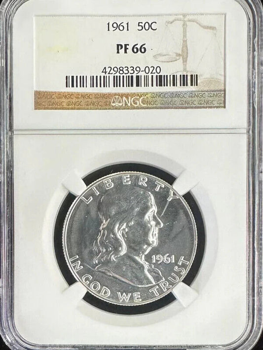 1961-P Franklin Half Dollar NGC PF66