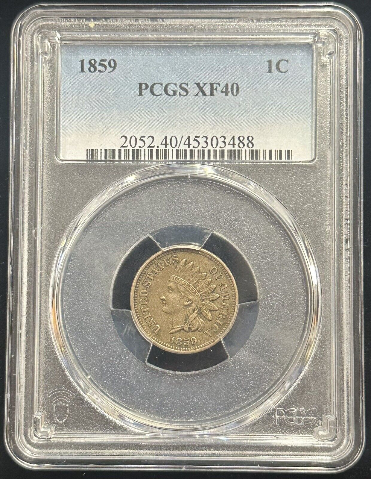 1859 Indian Head Cent PCGS XF40 ( 301067 )