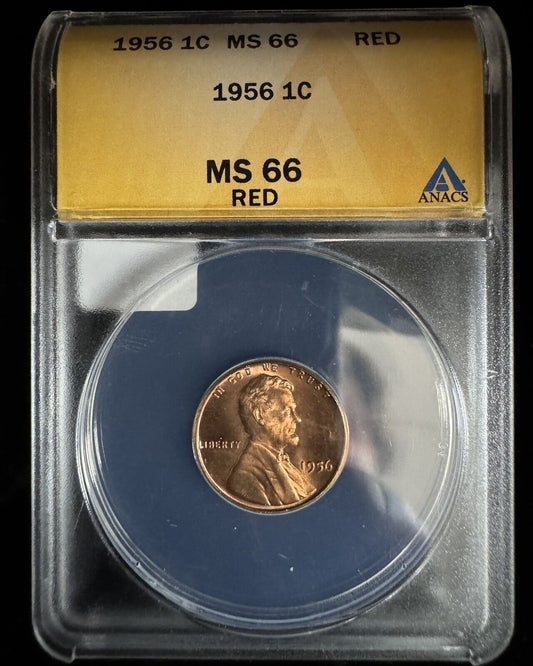 1956 Wheat Cent ANACS - MS66