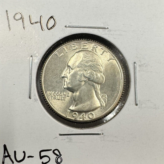 1940 Washington Quarter - Almost Uncirculated