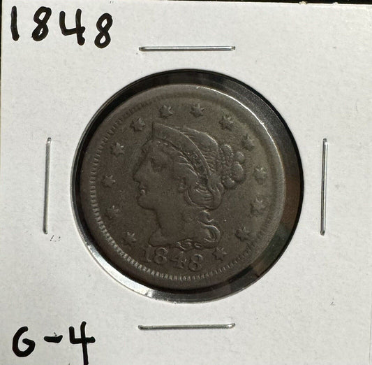 1848 Large Cent - Good ( 300859 )