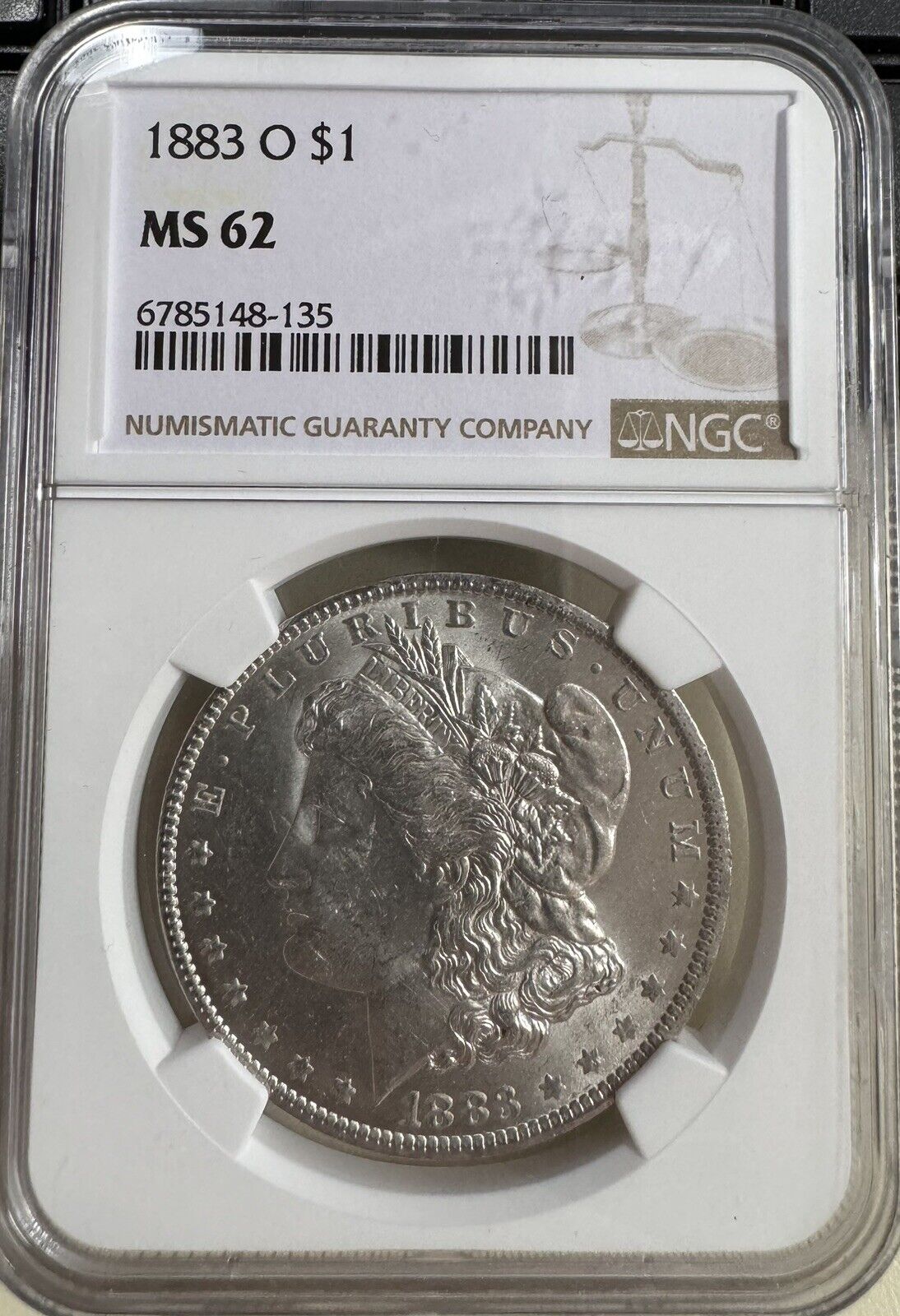 1883 O Morgan Dollar PCGS - MS62 ( 300956 )