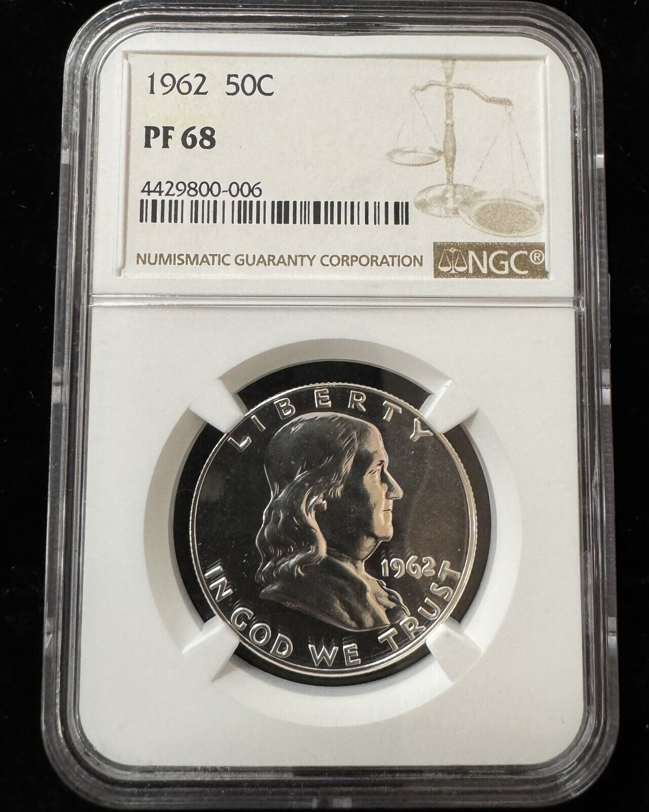 1962 Franklin Half Dollar NGC - PF68