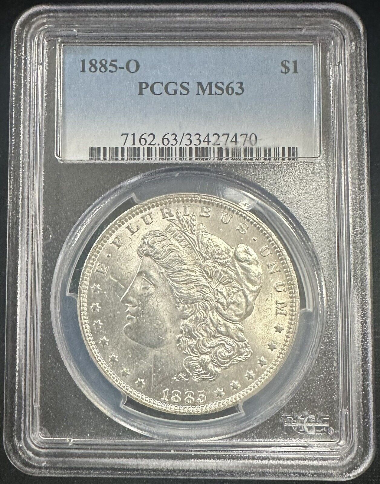 1885 O Morgan Dollar PCGS Mint State 63