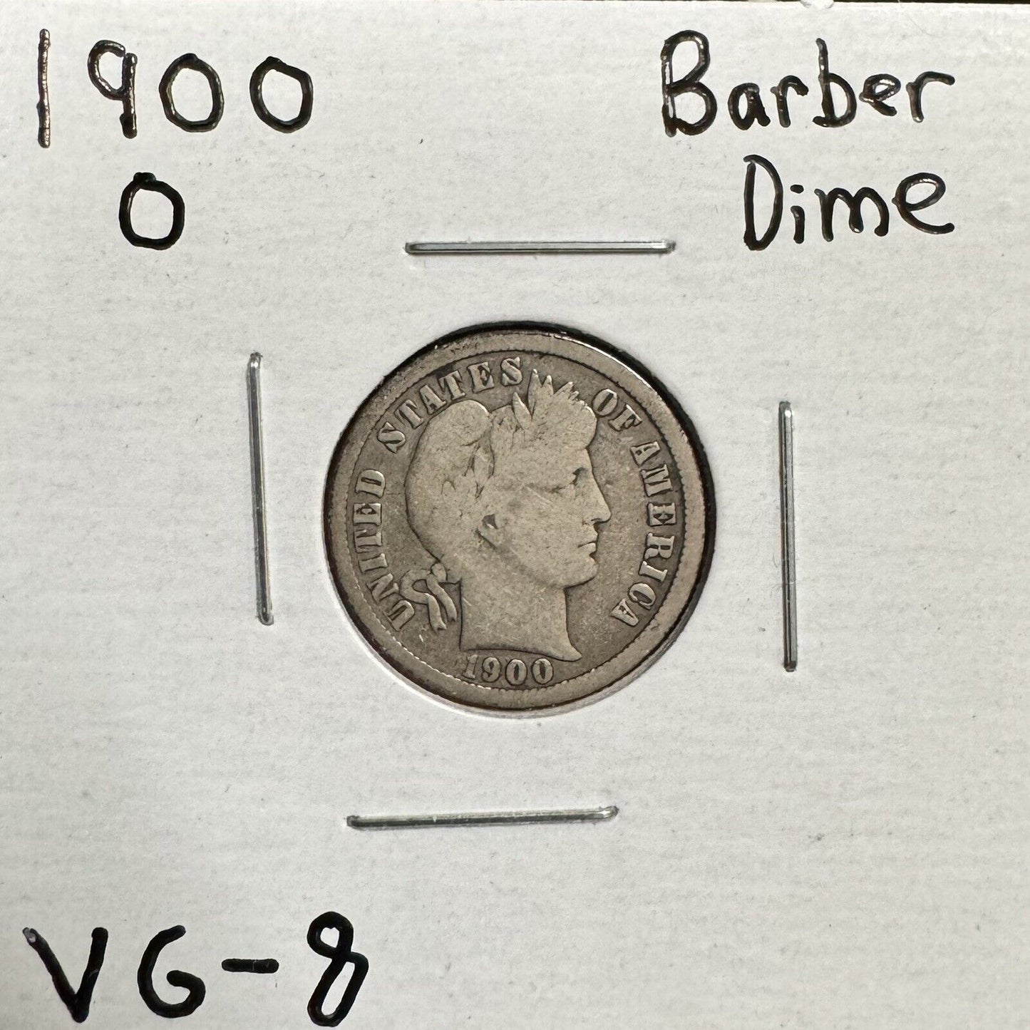 1900 O Barber Dime - Very Good