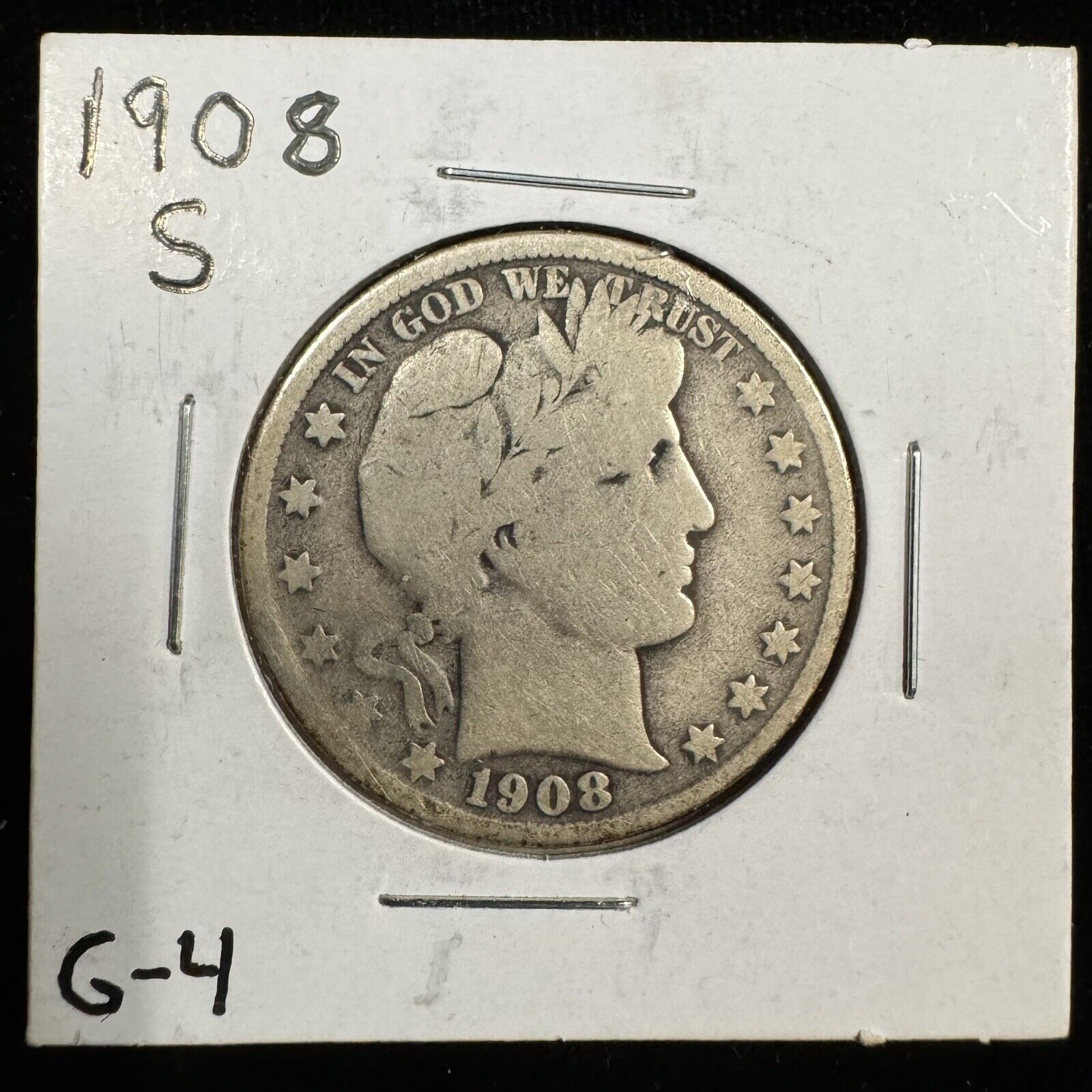 1908 S Barber Half Dollar - Good