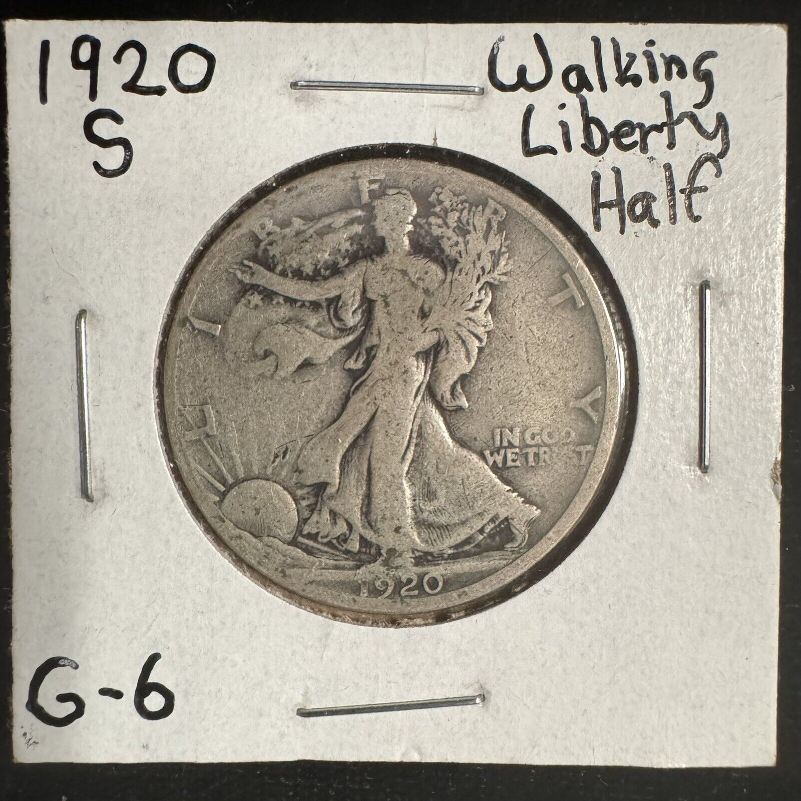 1920 S Walking Liberty Half Dollar - Good