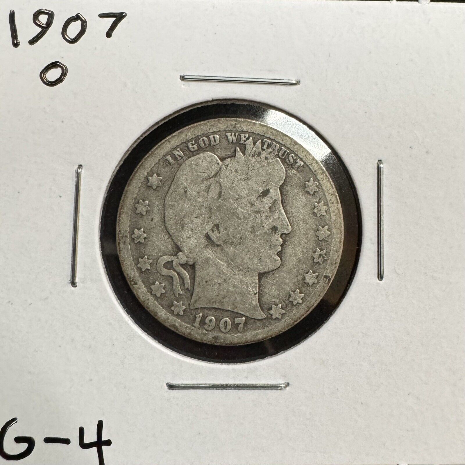 1907 O Barber Quarter - Good ( 300843 )