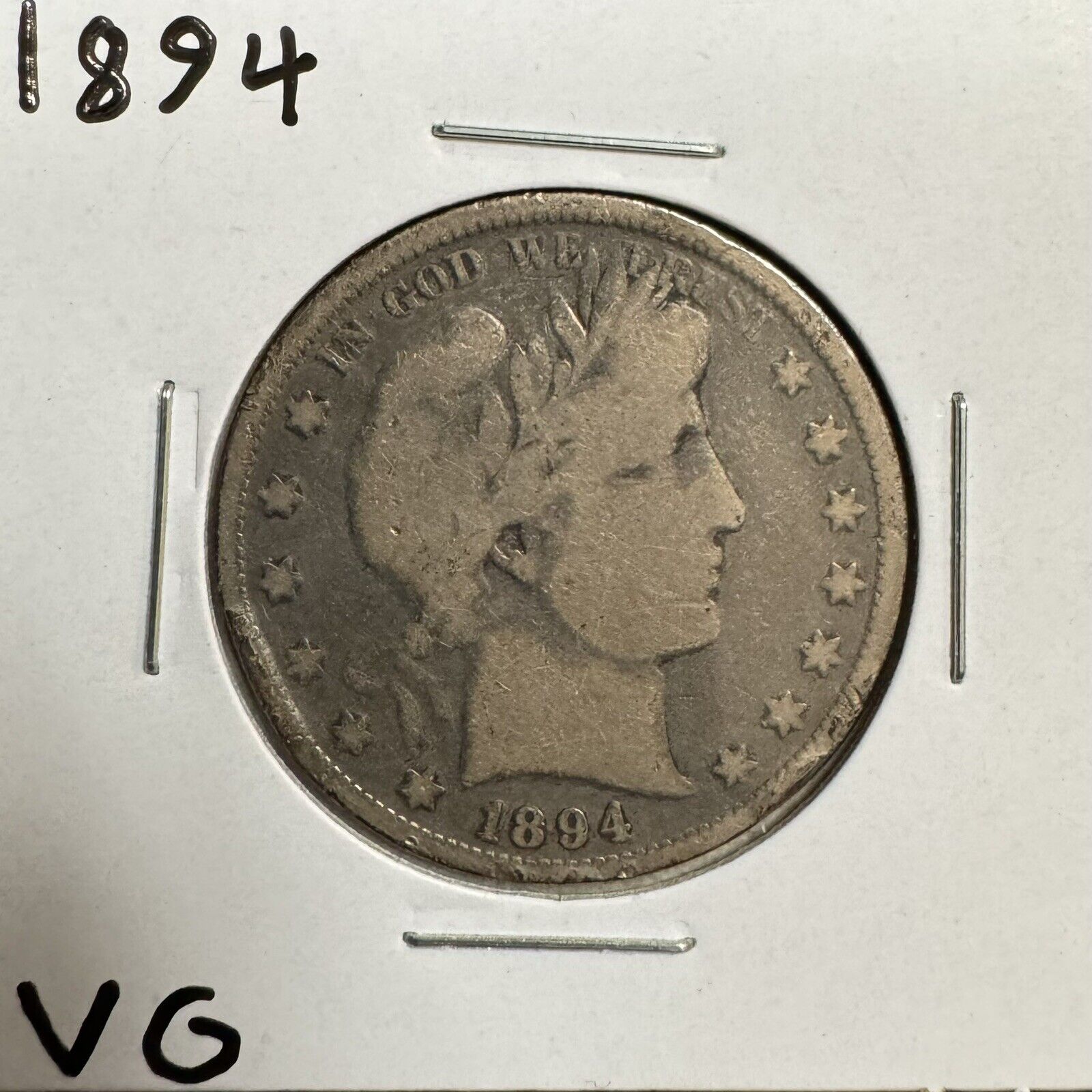 1894 Barber Half Dollar - Very Good 