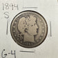 1894 S Barber Half Dollar - Good