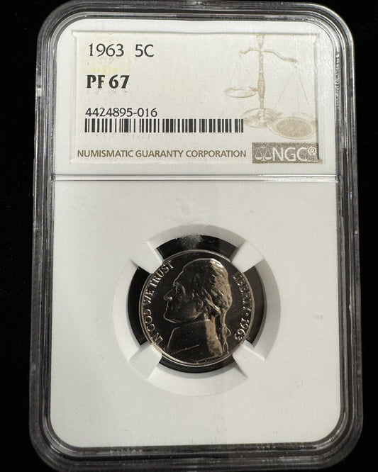 1963 Jefferson Nickel NGC - PF67