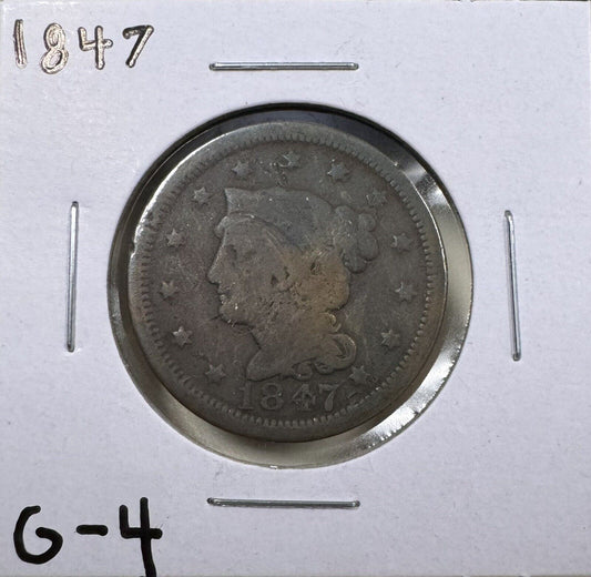 1847 Large Cent - Good ( 300902 )