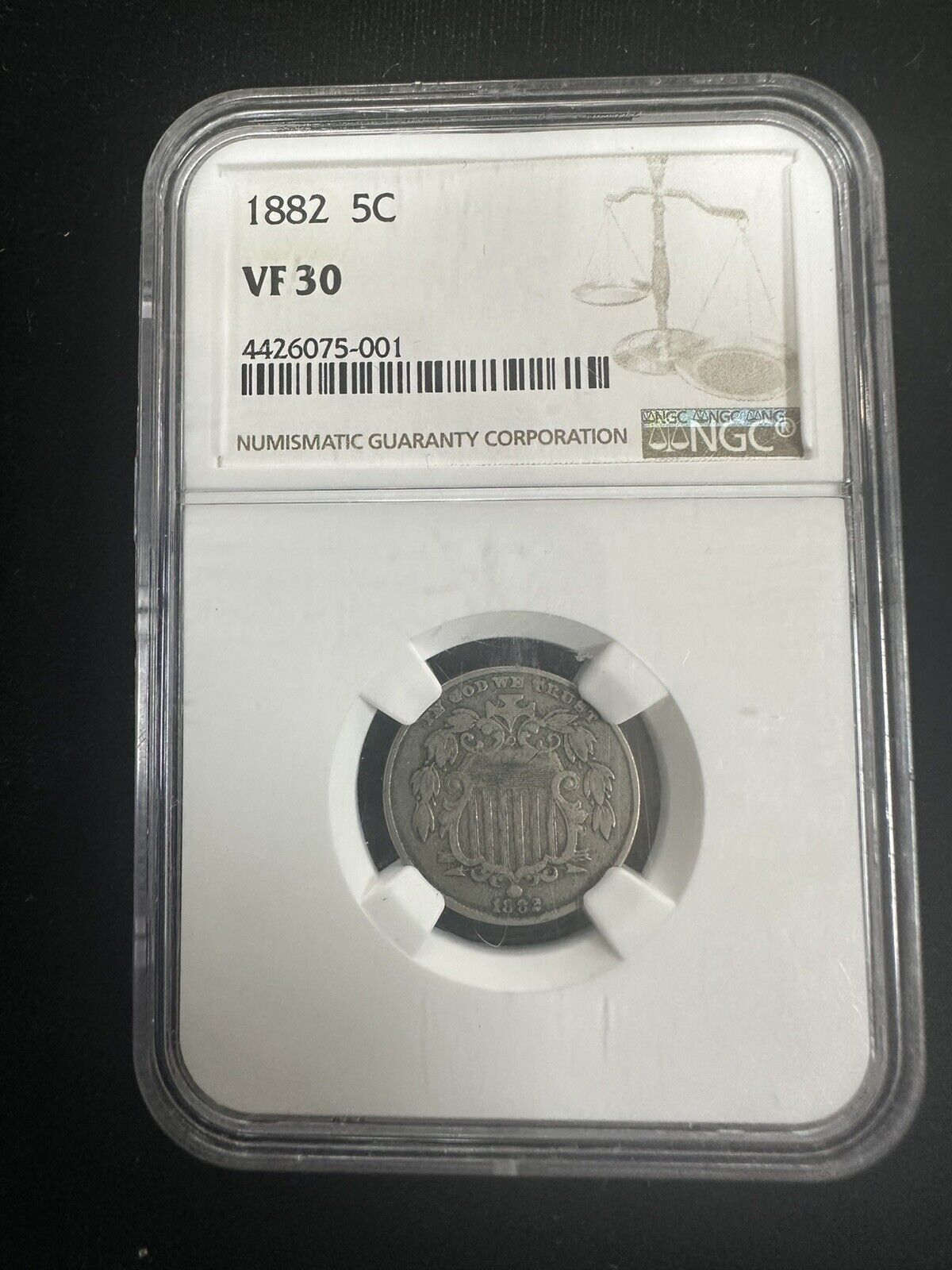 1882 Shield Nickel NGC VF30