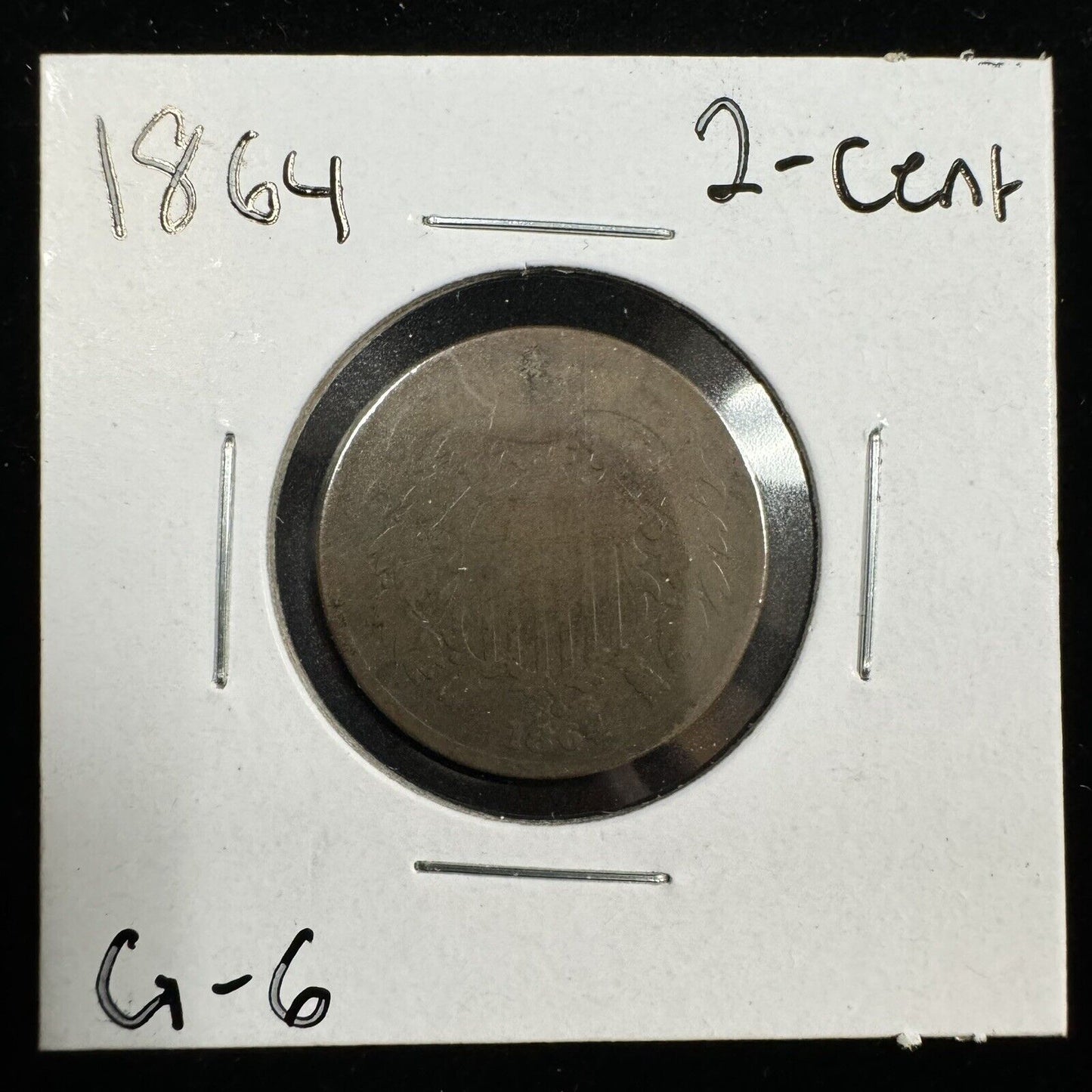 1864 2 Cent Piece - Good