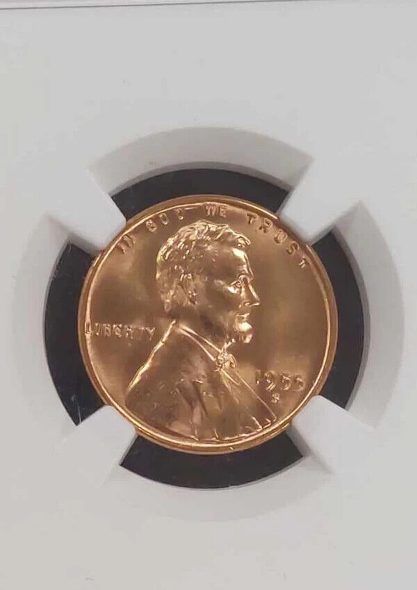 1955-S Lincoln Wheat Cent NGC MS 66 RD