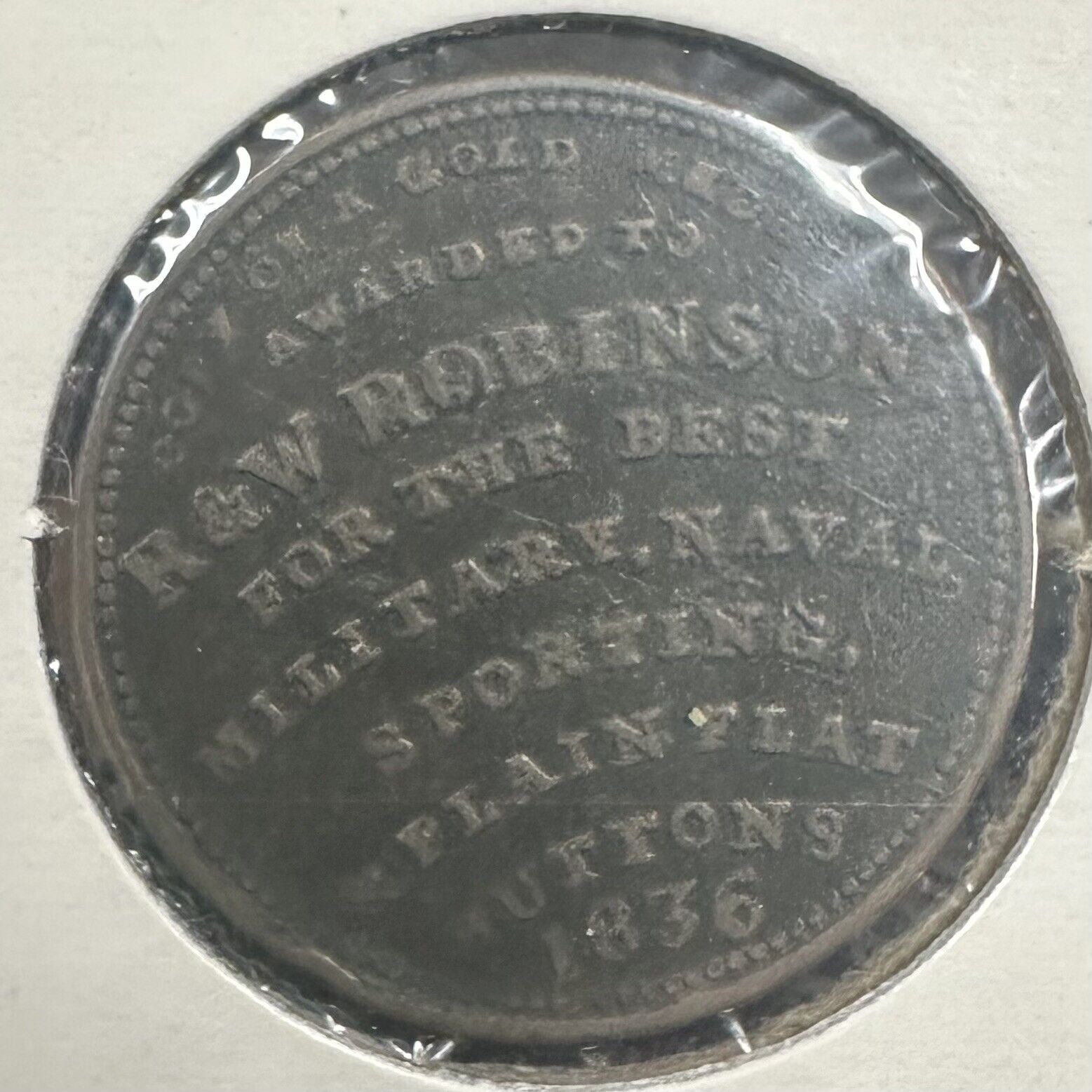 1836 R&W Robinson Hard Times Token L-103 Fine