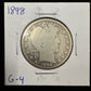 1898 Barber Half Dollar - Good