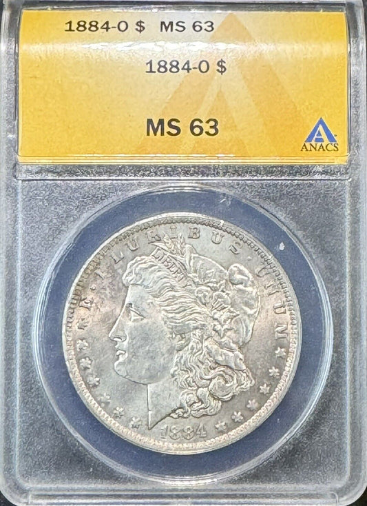 1884 O Morgan Dollar - ANACS MS63 ( 301101 )