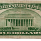 1934-A $5 Silver Certificate FR. 1651 Serial # K03549962A Very Fine