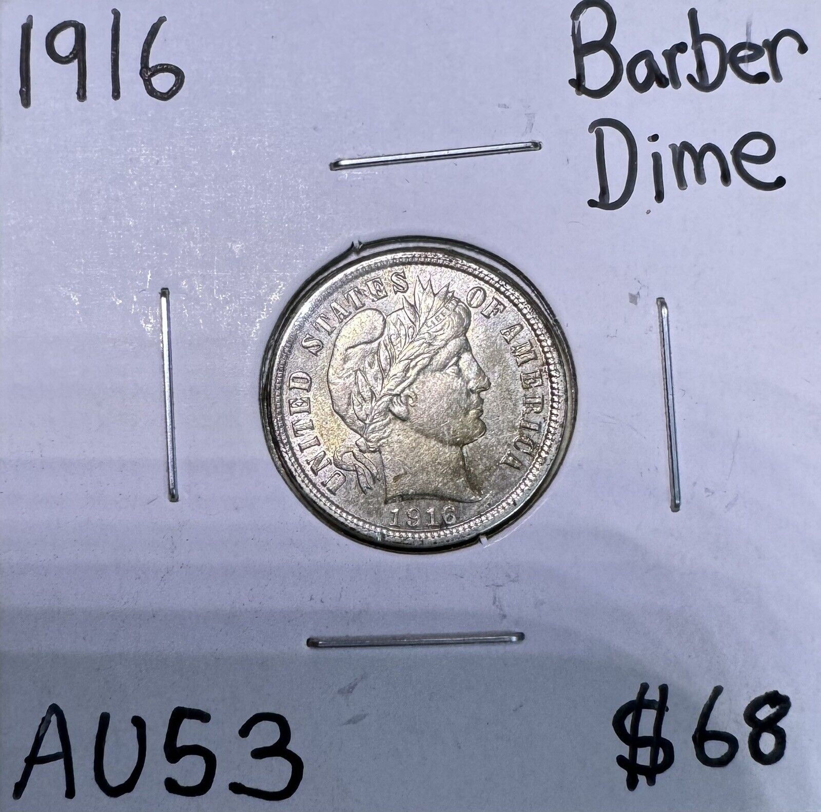 1916 Barber Dime - Almost Uncirculated ( 301028 )