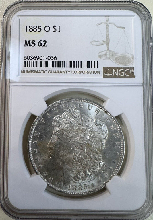 1885 O Morgan Dollar NGC - MS62 ( 301012 )