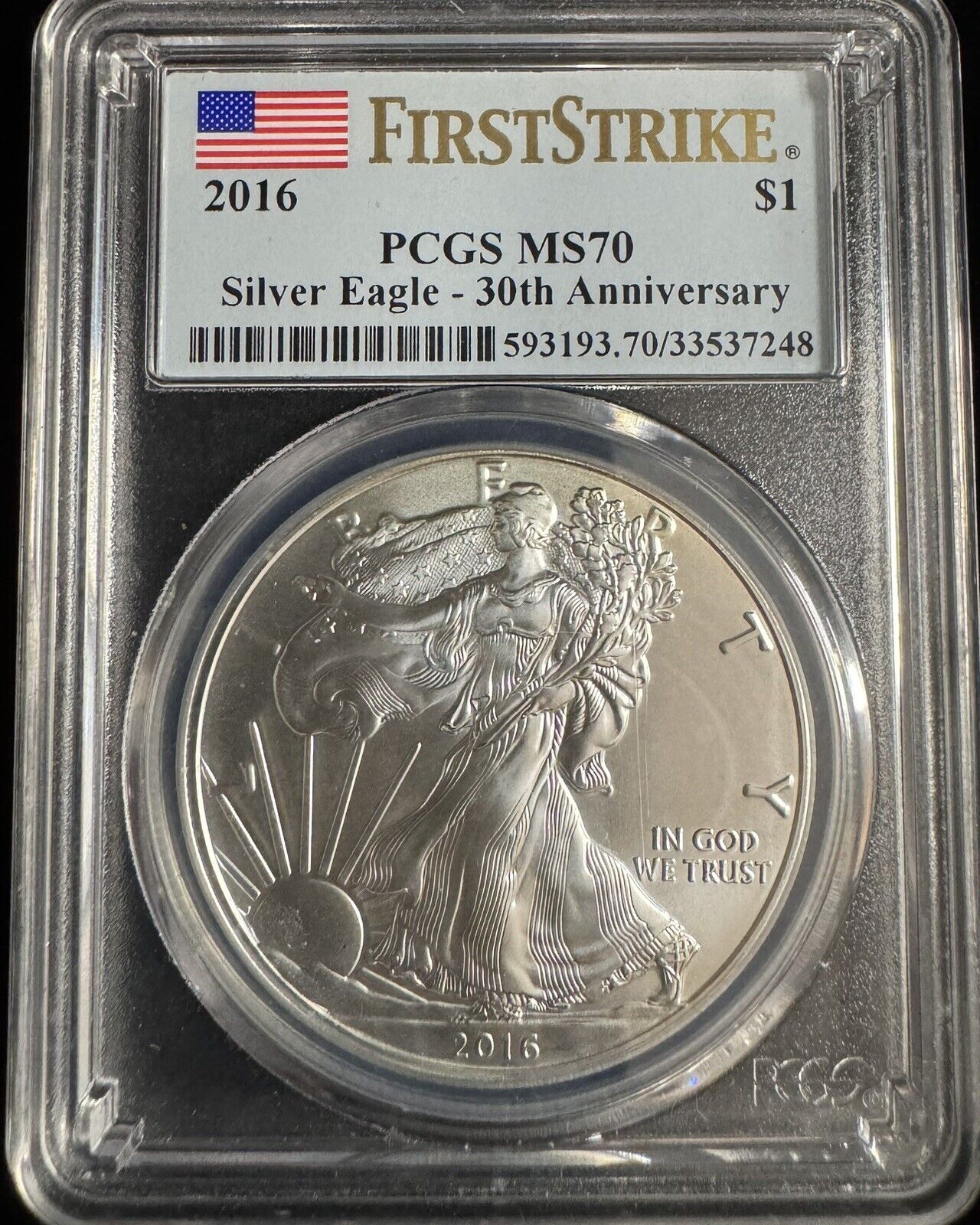 2016 Silver Eagle PCGS - MS70