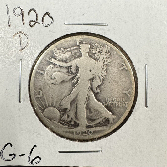 1920 D Walking Liberty Half Dollar - Good