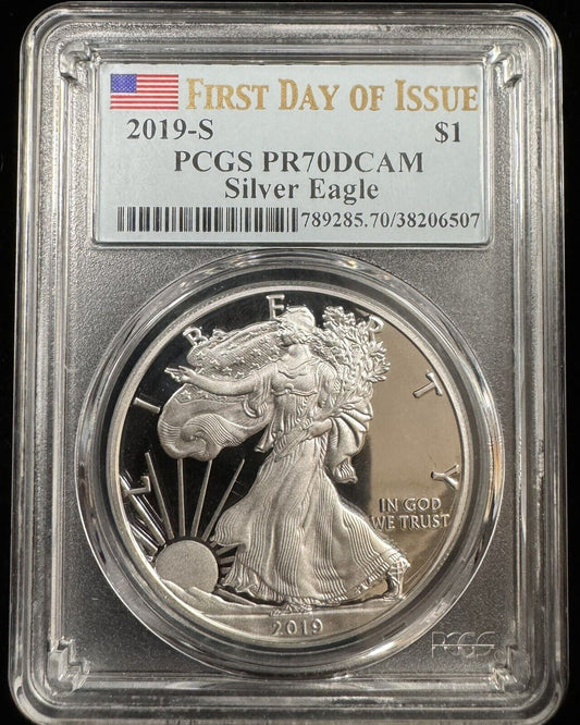 2019 S Silver Eagle PCGS - PR70 DCAM