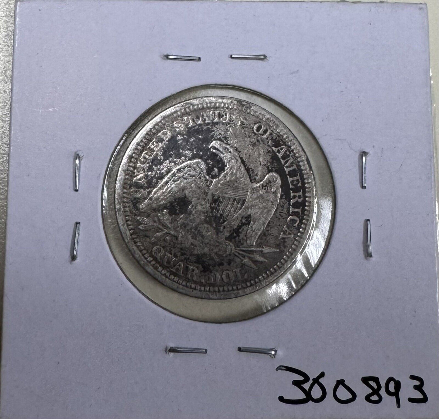 1858 Seated Quarter - Very Fine ( 300893 )