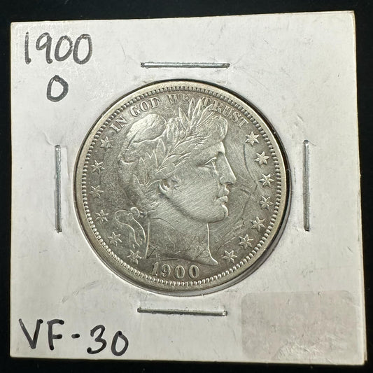 1900-O Barber Half Dollar Ungraded VF Details