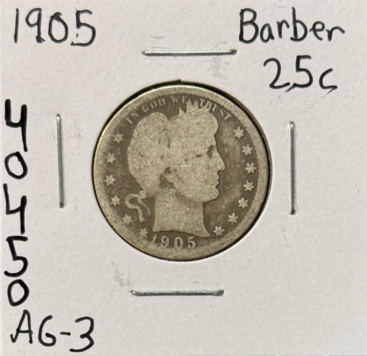 1905 Barber Quarter - About Good ( 40450 )