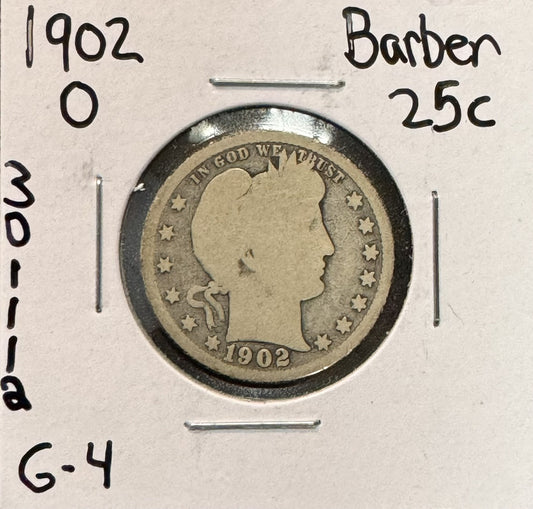 1902 O Barber Half Dollar - Good ( 301112 )