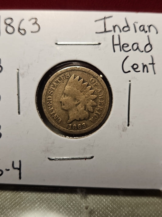 1863 Indian Head Cent Good B1063