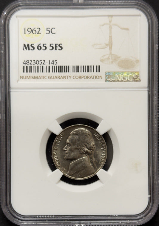 1962 Jefferson Nickel - NGC MS65 FS ( 40460 )