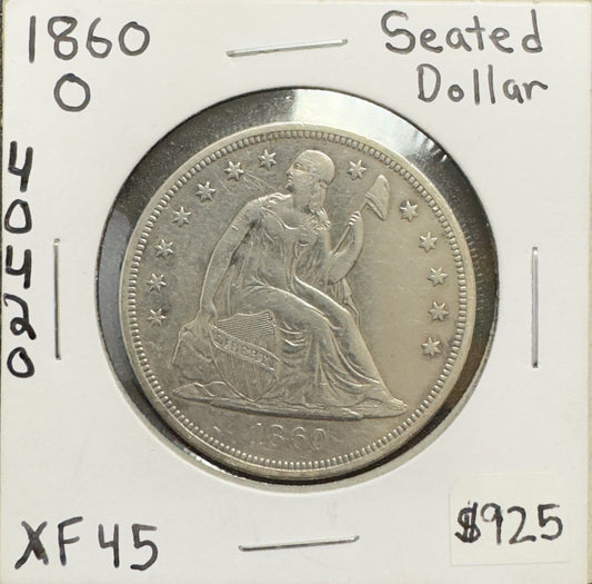 1860 O Seated Dollar - Extra Fine ( 40420 )