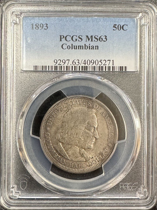 1893 Colombian Exposition Half Dollar - PCGS MS63 ( 40435 )