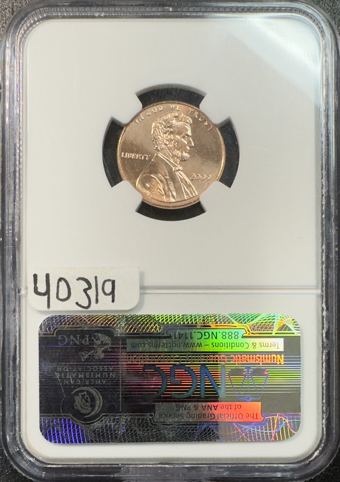 2009 Lincoln Cent - Formative Years NGC ( 40319 )